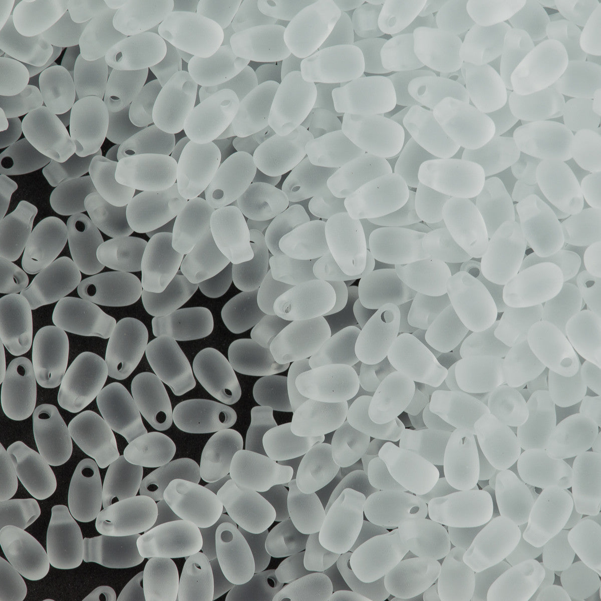 Miyuki Long Drop Seed Bead Matte Crystal 0131F Aura Crystals LLC