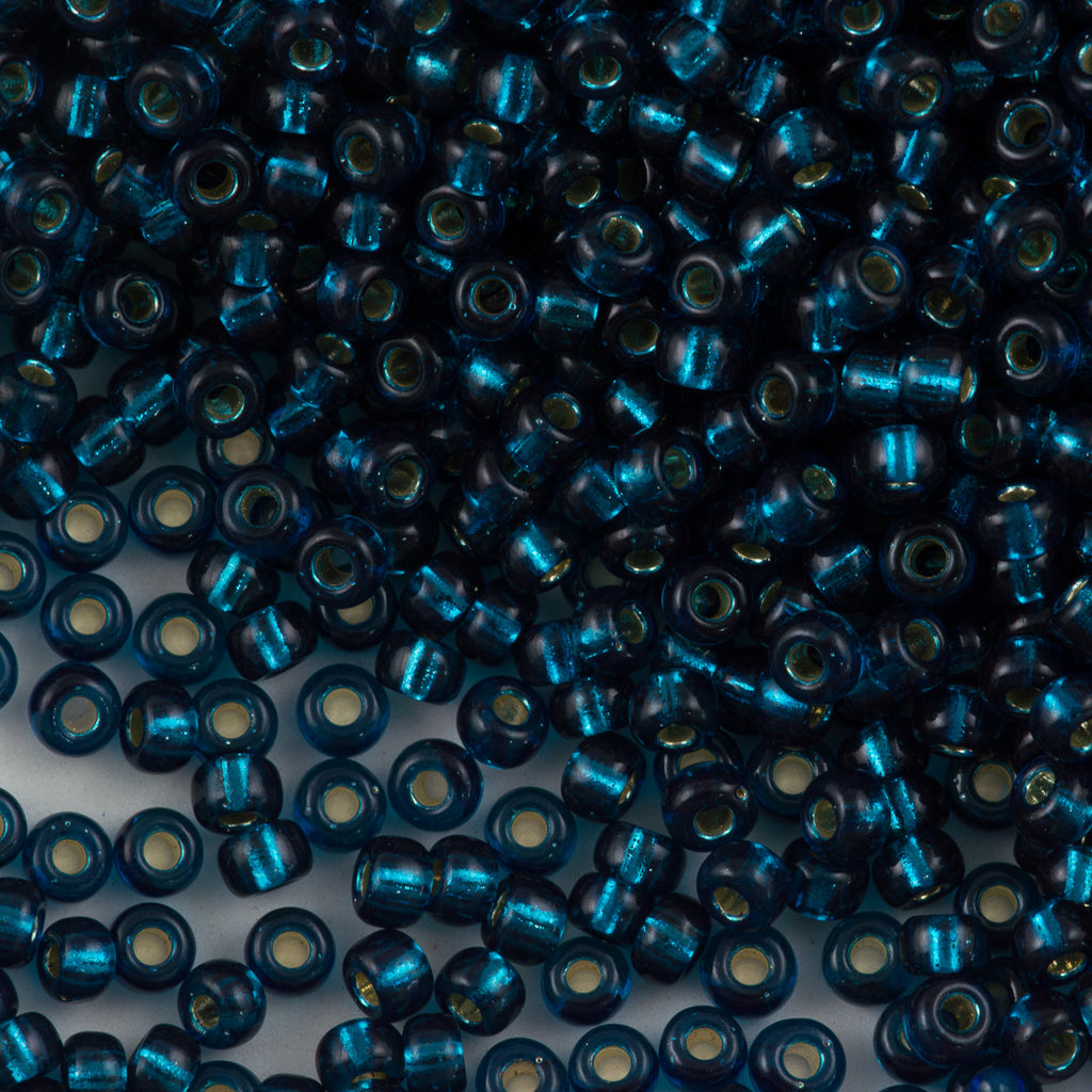Miyuki Round Seed Bead 6/0 Silver Lined Dyed Blue Zircon 20g Tube (1425)