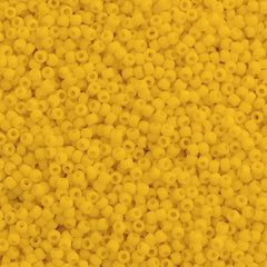 50g Toho Round Seed Bead 11/0 Opaque Matte Medium Yellow (42BF)