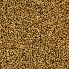 Miyuki Delica Seed Bead 15/0 24kt Matte Gold Plated 2-inch Tube DBS331