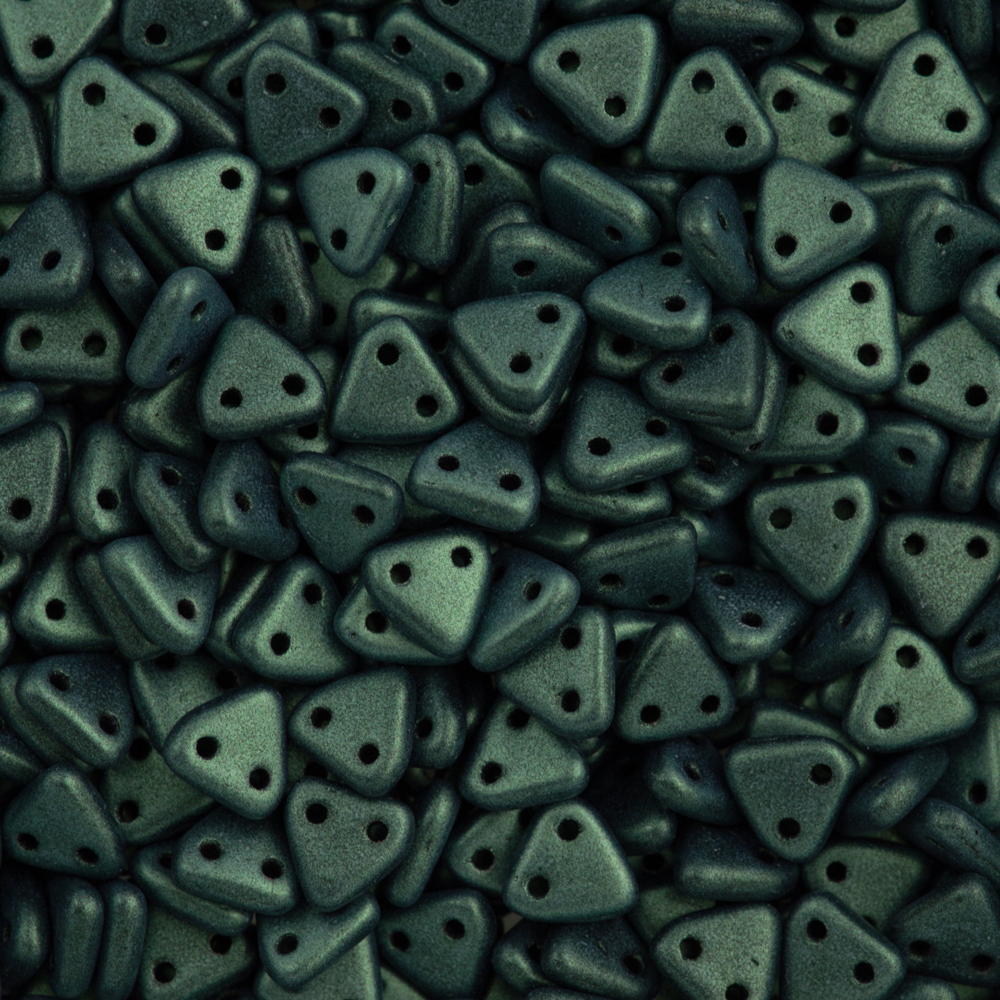 6mm CzechMates Two Hole Tile Beads Polychrome AQUA TEAL-BD13