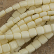 50 CzechMates 6mm Two Hole Tile Beads Ivory (83529)