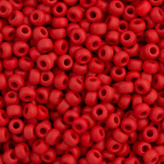 Miyuki Round Seed Bead 6/0 Matte Opaque Dark Red 20g Tube (408F)