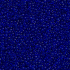 Miyuki Round Seed Bead 11/0 Semi-Matte Transparent Cobalt 22g Tube (151SF)