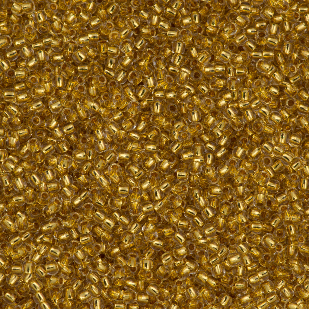 Toho Round Seed Bead 11/0 24kt Gold Lined Crystal 2.5-inch Tube (701)