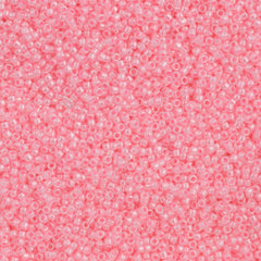 Toho Round Seed Bead 15/0 Ceylon Baby Pink 2.5-inch Tube (145)
