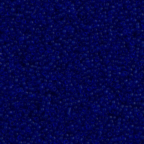 Toho Round Seed Bead 15/0 Transparent Cobalt 2.5-inch Tube (8)