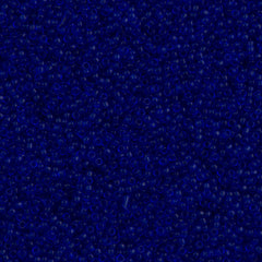 Toho Round Seed Bead 15/0 Transparent Cobalt 2.5-inch Tube (8)