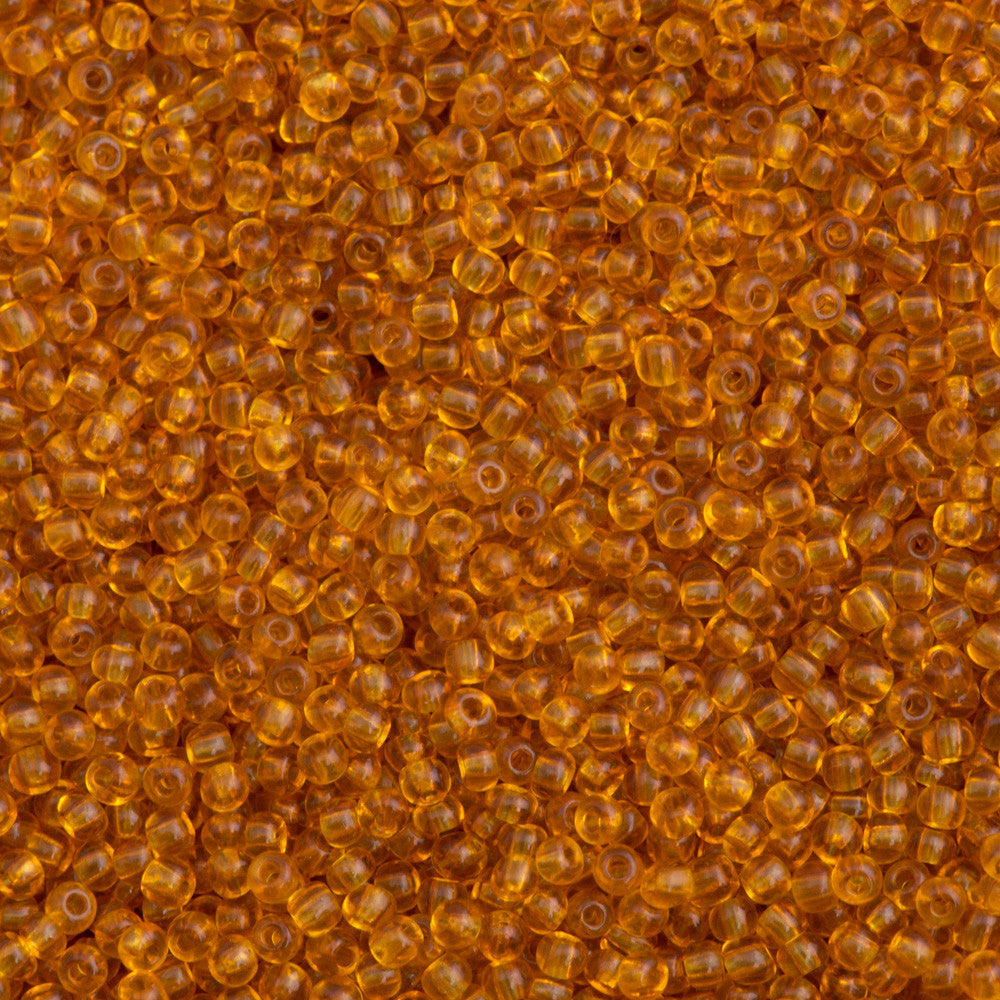 Czech Seed Bead 11/0 Transparent Topaz 50g (10070)