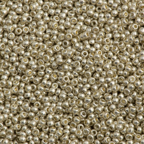 Czech Seed Bead 11/0 Metallic Silver 2-inch Tube (18303)