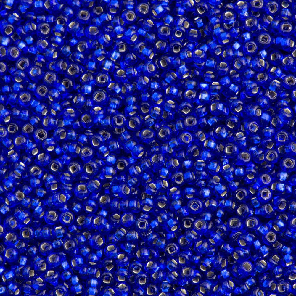Czech Seed Bead 11/0 Silver Lined Sapphire 50g (37080)