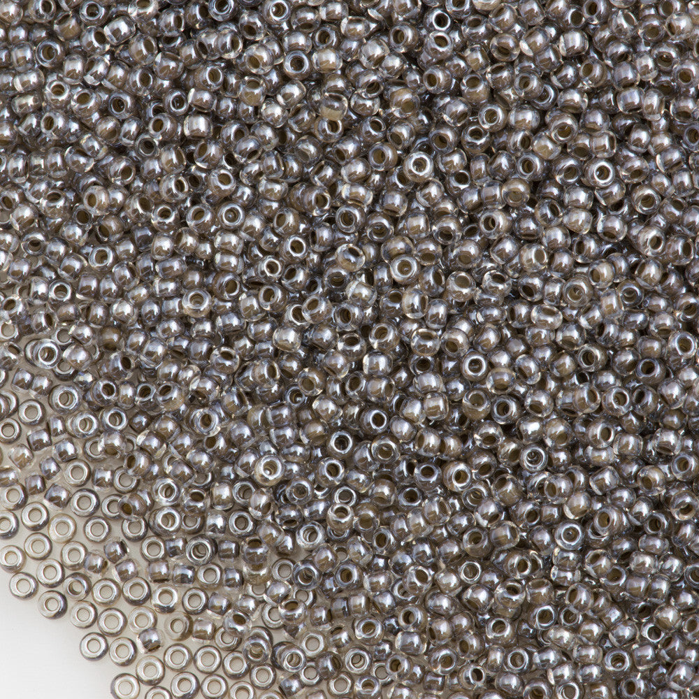 Czech Seed Bead 11/0 Grey Lined Crystal 50g (38118)