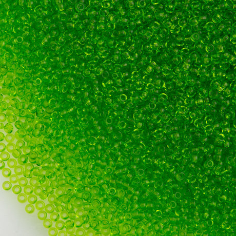 Czech Seed Bead 11/0 Transparent Olivine 2-inch Tube (50230)
