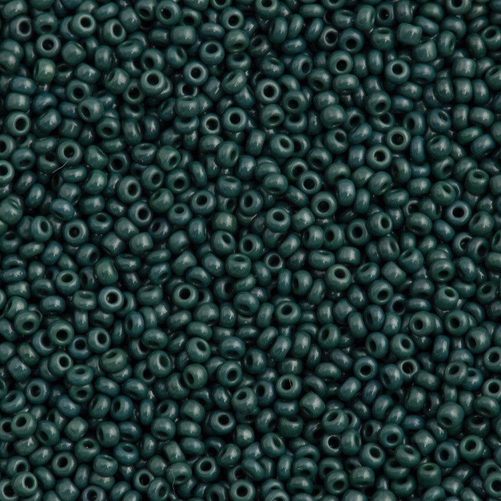 Czech Seed Bead 11/0 Opaque Dark Green 50g (53270)