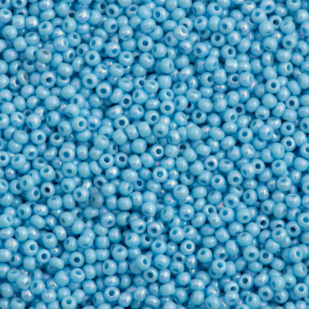 Czech Seed Bead 11/0 Opaque Sky Blue AB 50g (64020)
