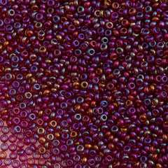 Czech Seed Bead 11/0 Transparent Wine AB 2-inch Tube (91095)