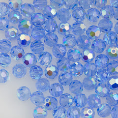 24 Preciosa Czech Crystal 4mm MC Round Bead Light Sapphire AB 30020AB