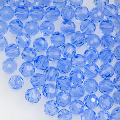 24 Preciosa Czech Crystal 4mm MC Round Bead Light Sapphire (30020)