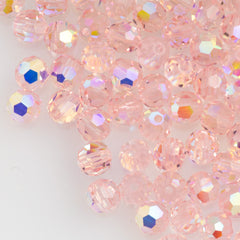 24 Preciosa Czech Crystal 4mm MC Round Bead Light Rose AB (70120AB)