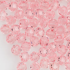 24 Preciosa Czech Crystal 6mm MC Round Bead Light Rose 70020