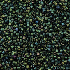 Miyuki Delica Seed Bead 10/0 Matte Metallic Bronze Dark Green 7g Tube DBM327