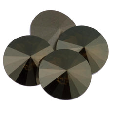 Four TRUE CRYSTAL 12mm Rivoli Crystal Bronze Shade (001 BRSH)