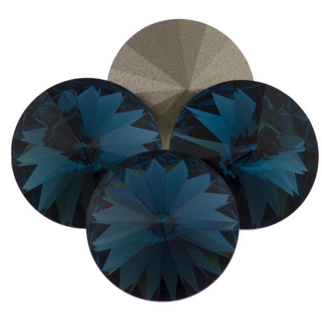 Four TRUE CRYSTAL 12mm Rivoli Montana (207)