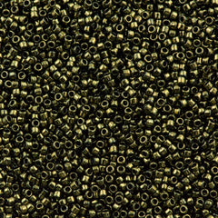 Toho Round Seed Bead 15/0 Dark Chocolate Bronze Gold Luster 2.5-inch Tube (422)