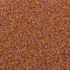 Miyuki Delica Seed Bead 15/0 Matte Transparent Dark Topaz AB 2-inch Tube DBS866