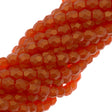 100 Czech Fire Polished 4mm Round Bead Gold Suede Hyacinth (90040MSG)
