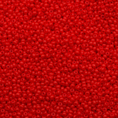 50g Czech Seed Bead 10/0 Opaque Light Red (93170)