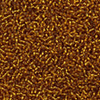 50g Toho Round Seed Bead 11/0 Silver Lined Dark Gold (22C)