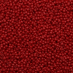 Toho Round Seed Bead 15/0 Opaque Red 2.5-inch Tube (45)