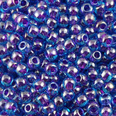 Toho Round Seed Beads 6/0 Inside Color Lined Violet Blue 2.5-inch tube (252)