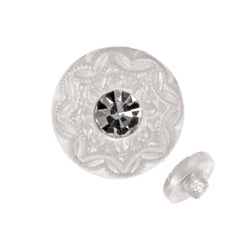 Czech 14mm Snow Jewel Glass Button