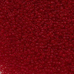 50g Miyuki Round Seed Bead 11/0 Semi Matte Transparent Ruby (141SF)