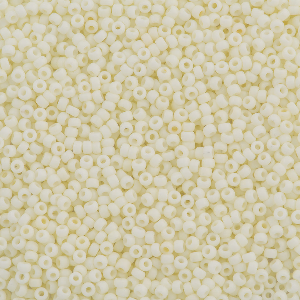 50g Miyuki Round Seed Beads 11/0 Opaque Matte Cream (2021)