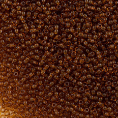 Czech Seed Bead 8/0 Transparent Med Topaz 2-inch Tube (10090)