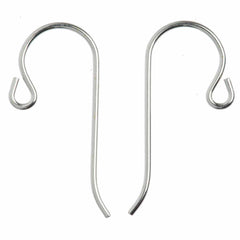 TierraCast Sterling Silver 20ga Fish Hook Ear wire with 1mm Small Loop