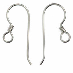 TierraCast Sterling Silver 20ga Fish Hook Ear wire with 2mm Coil