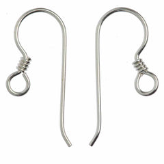 TierraCast Sterling Silver 20ga Fish Hook Ear wire with 2mm Coil