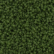 100g Miyuki Delica seed bead 11/0 Matte Avocado Green DB1585