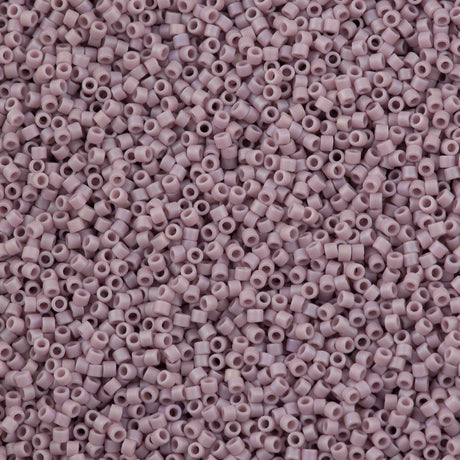 Miyuki Delica Seed Bead 11/0 Matte Opaque Lilac AB 2-inch Tube DB875