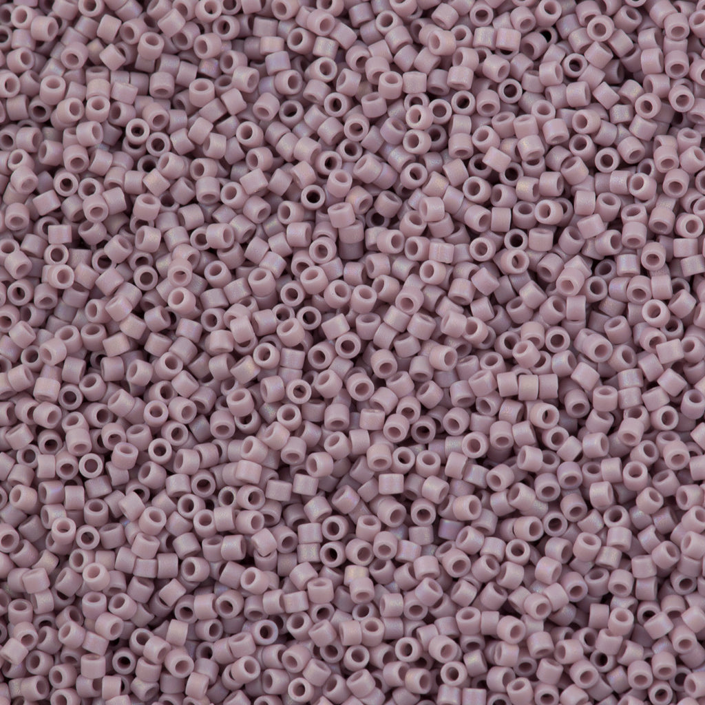 25g Miyuki Delica Seed Bead 11/0 Matte Opaque Lilac AB DB875