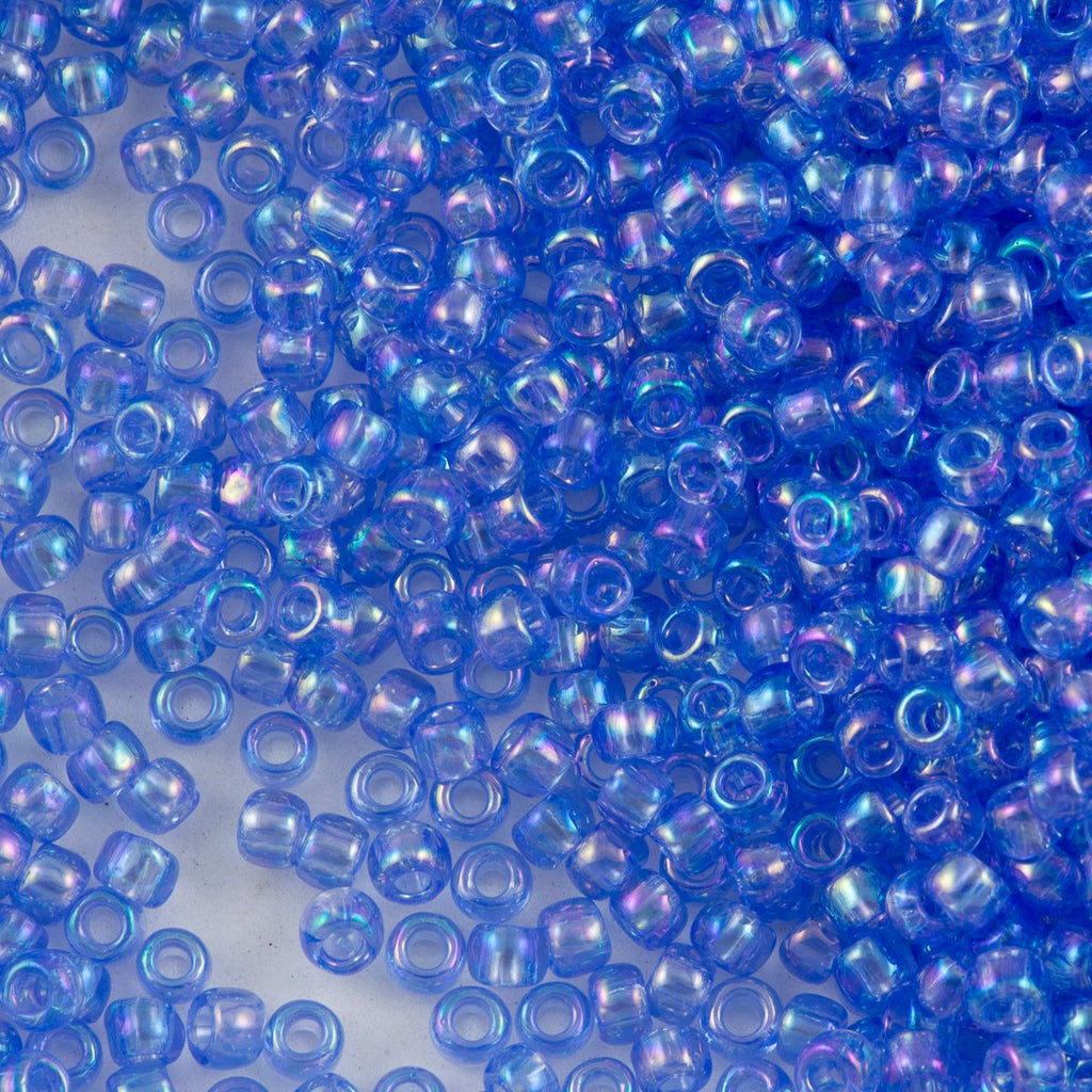 50g Toho Round Seed Beads 6/0 Transparent Light Blue AB (168)