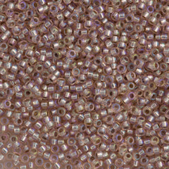 Miyuki Round Seed Bead 11/0 Silver Lined Light Blush AB 22g Tube (1023)