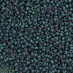 Miyuki Round Seed Bead 11/0 Matte Metallic Blue Slate Iris 22g Tube (2333)