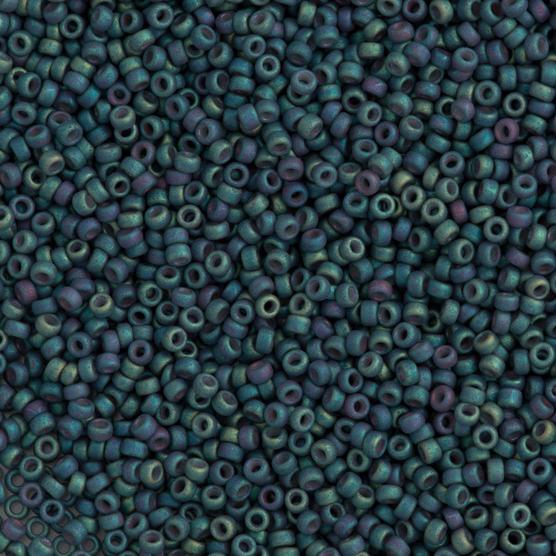 Miyuki Round Seed Bead 15/0 Matte Metallic Slate Blue Iris 2-inch Tube (2333)