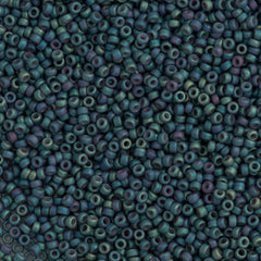 Miyuki Round Seed Bead 15/0 Matte Metallic Slate Blue Iris 2-inch Tube (2333)