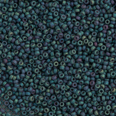 Miyuki Round Seed Bead 15/0 Matte Metallic Slate Blue Iris 10g Tube (2333)